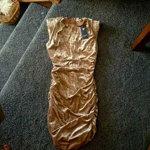 Guess crushed velvet scrunch dress